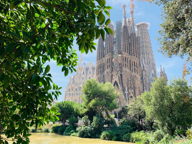 Sagrada Familia in Barcelona, Spain. 
