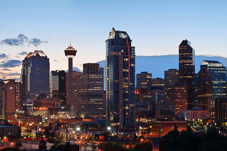 Calgary at night