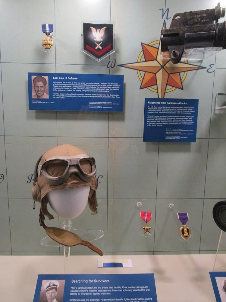 Exhibits continue inside the Intrepid Museum. Photo by Mary Casey-Sturk