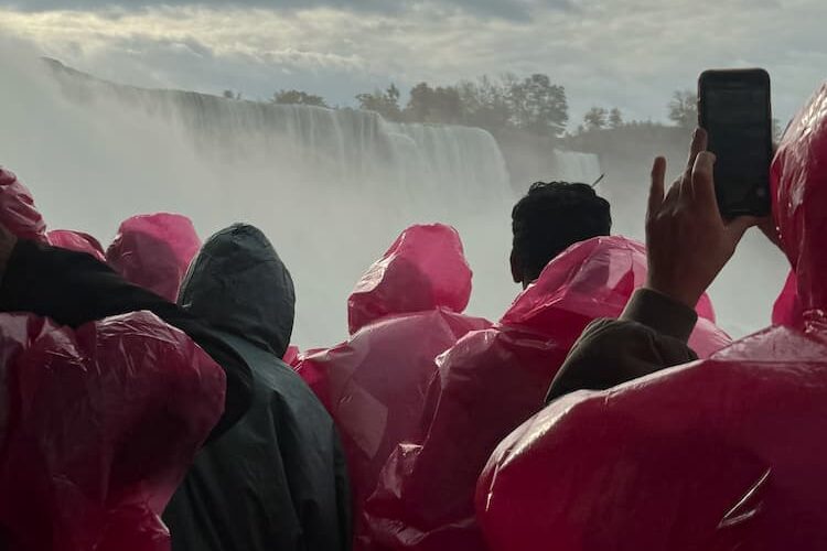 It's a (wet) photo frenzy on the Maid of the Mist. Photo by Debbie Stone
