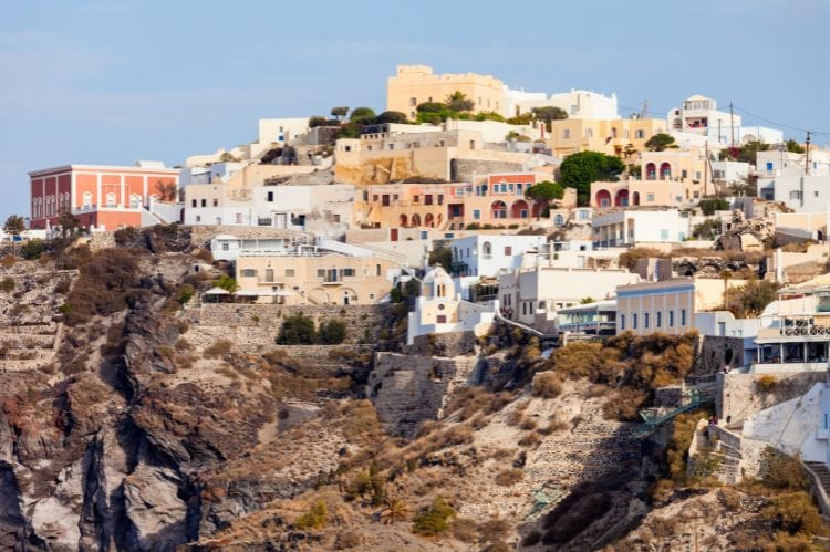 The town of Fira in Santorini, Greece. Photo by Canva