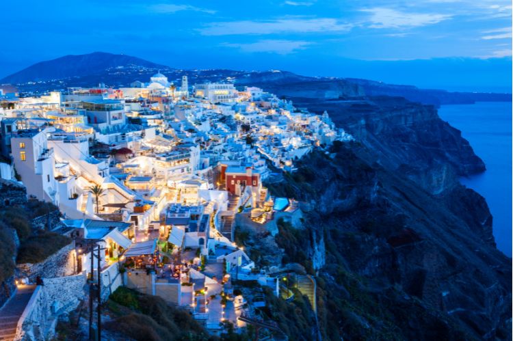 The town of Fira in Santorini, Greece. Photo by Canva