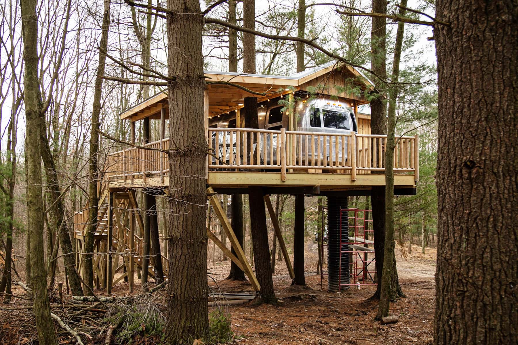The Mohican Treehouse Resort Is one of several unusual accommodations. Photo by Chris McLelland@Mohican Media
