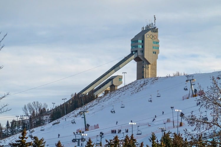 WinSport Olympic Ski Jump Tower at Canada Olympic Park in Calgary. Photo by Marvin Samuel Tolentino Pineda via iStock