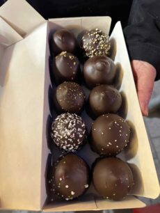 Schaumkussen, sweet chocolates with marshmallow insides. Photo by Janna Graber