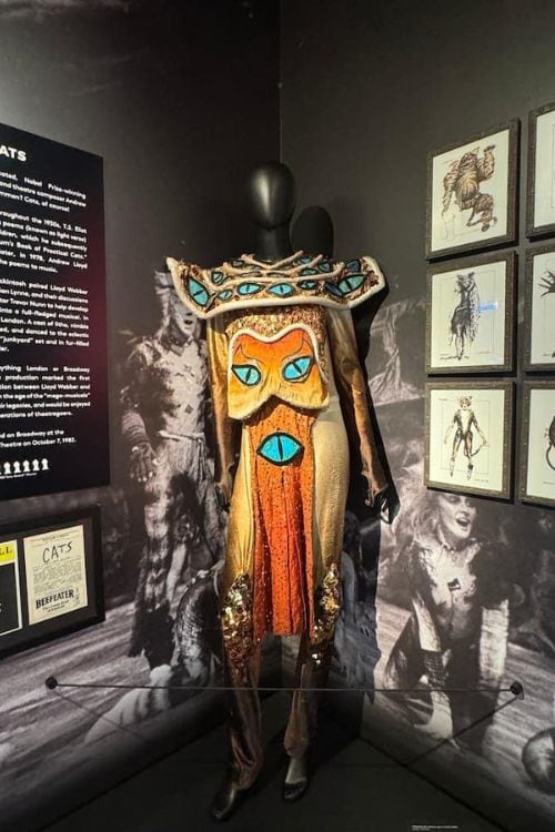 Museum display of CATS musical props
