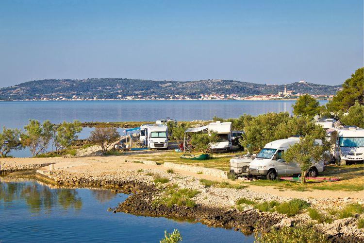 Camping by the sea