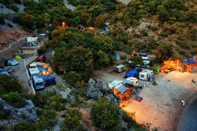 Camping on the beach