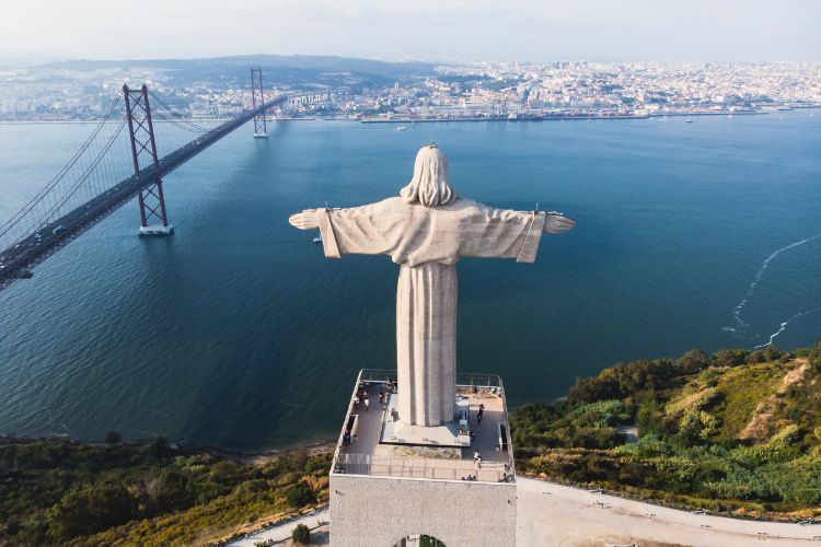 Cristo Rei overlooking Tagus River