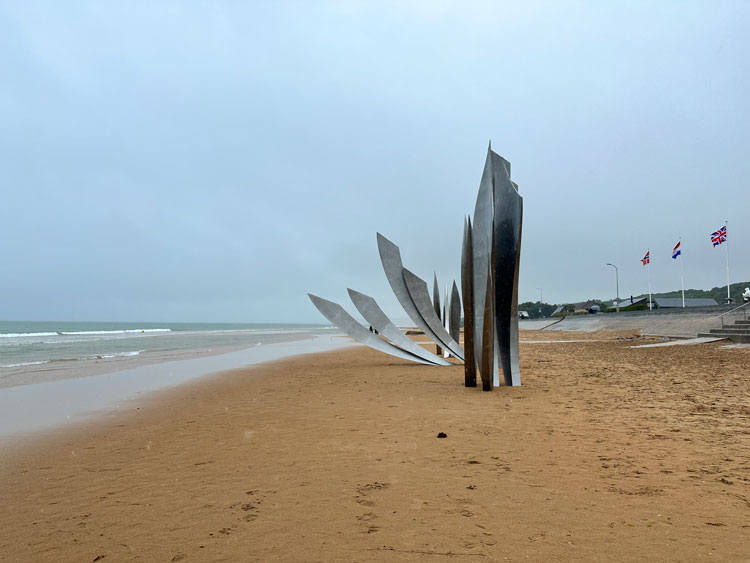 Memorial on Omaha Beach in Normandy. Photo by Janna Graber