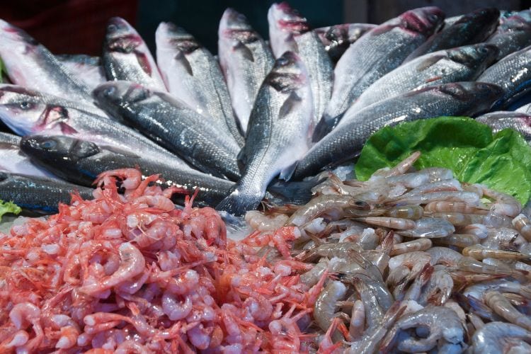 Fresh seafood market