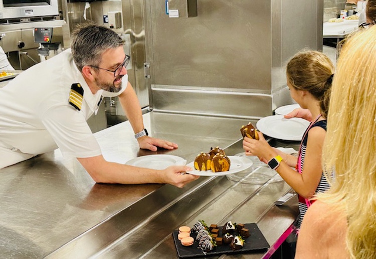 Lacroix provides a tasting during a rare galley tour
