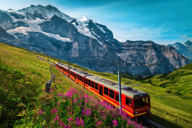 Scenic train ride in Switzerland. Photo by Janoka82 (iStock)