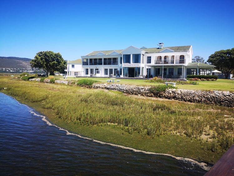 The St James of Knysna boutique hotel resting on the shores of the lagoon.