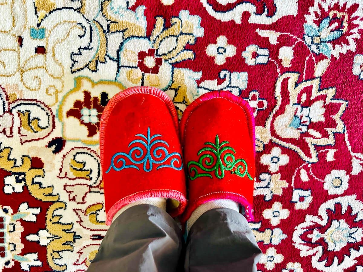 Slippers are provided for guests at Alban Guesthouse