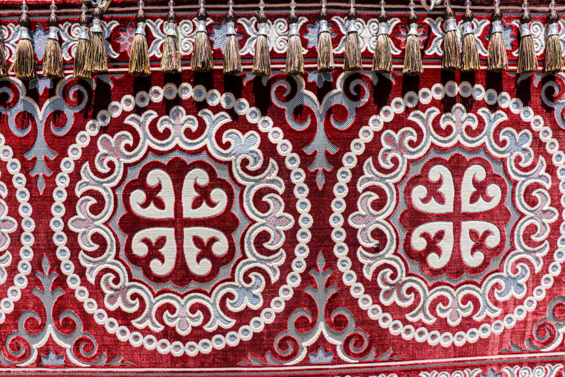 Closeup of typical carpet in Kazakhstan