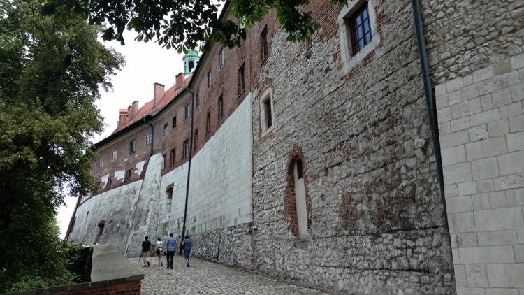 Outer wall of The Wawel
