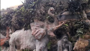 Barbados Animals carved into a roadside mountainside is an amazing stop on a Safari Tour in Barbados