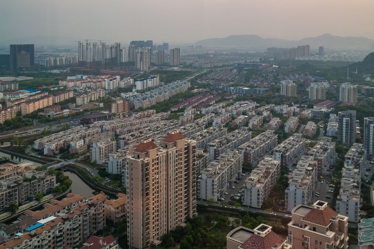 Row upon row of non-descript highrises in China