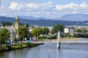 Downtown Inverness from the Ness Walk. Photo by Don Mankin