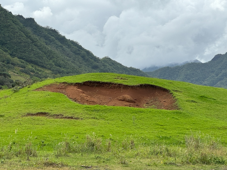 Godzilla's footprint at Kualoa Ranch Hawaii