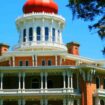 Longwood is an eight-sided brick structure two and one-half stories high over a full basement, Pinterest. Photo by Frank Hosek