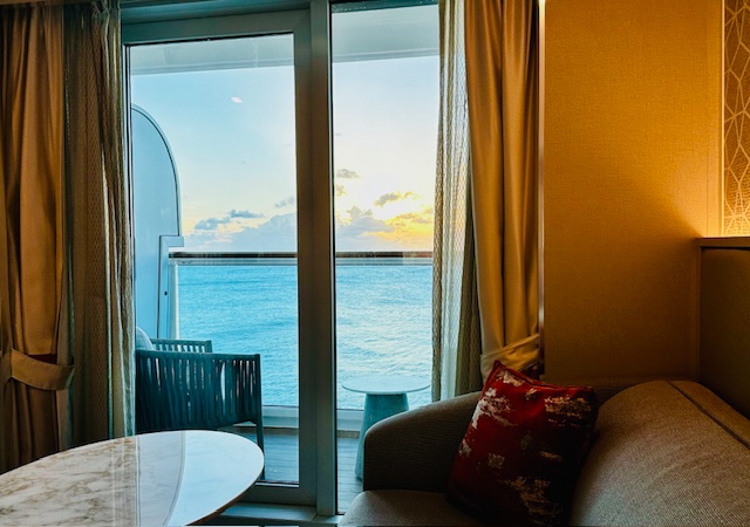 Room with a view aboard the Oceania Vista.