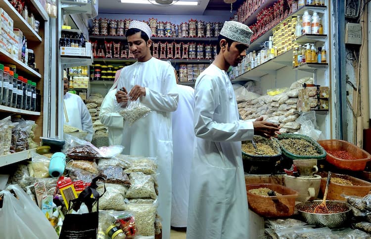 Shopkeepers in Mutrah souk. Photo by Edward Placidi
