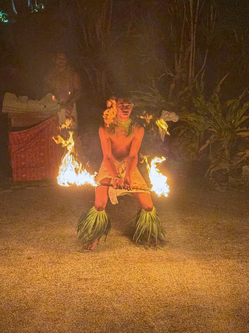 The fire dances are a highlight of any fiafia. Photo by Debbie Stone