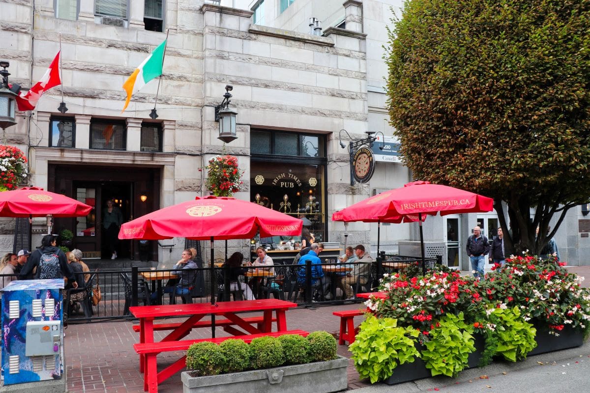 Downtown Victoria has outdoor cafes, a wonderful bookstore, and vintage shops.