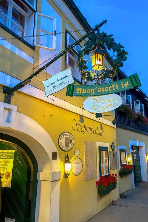 Entrance to Schreiberhaus, a wine tavern