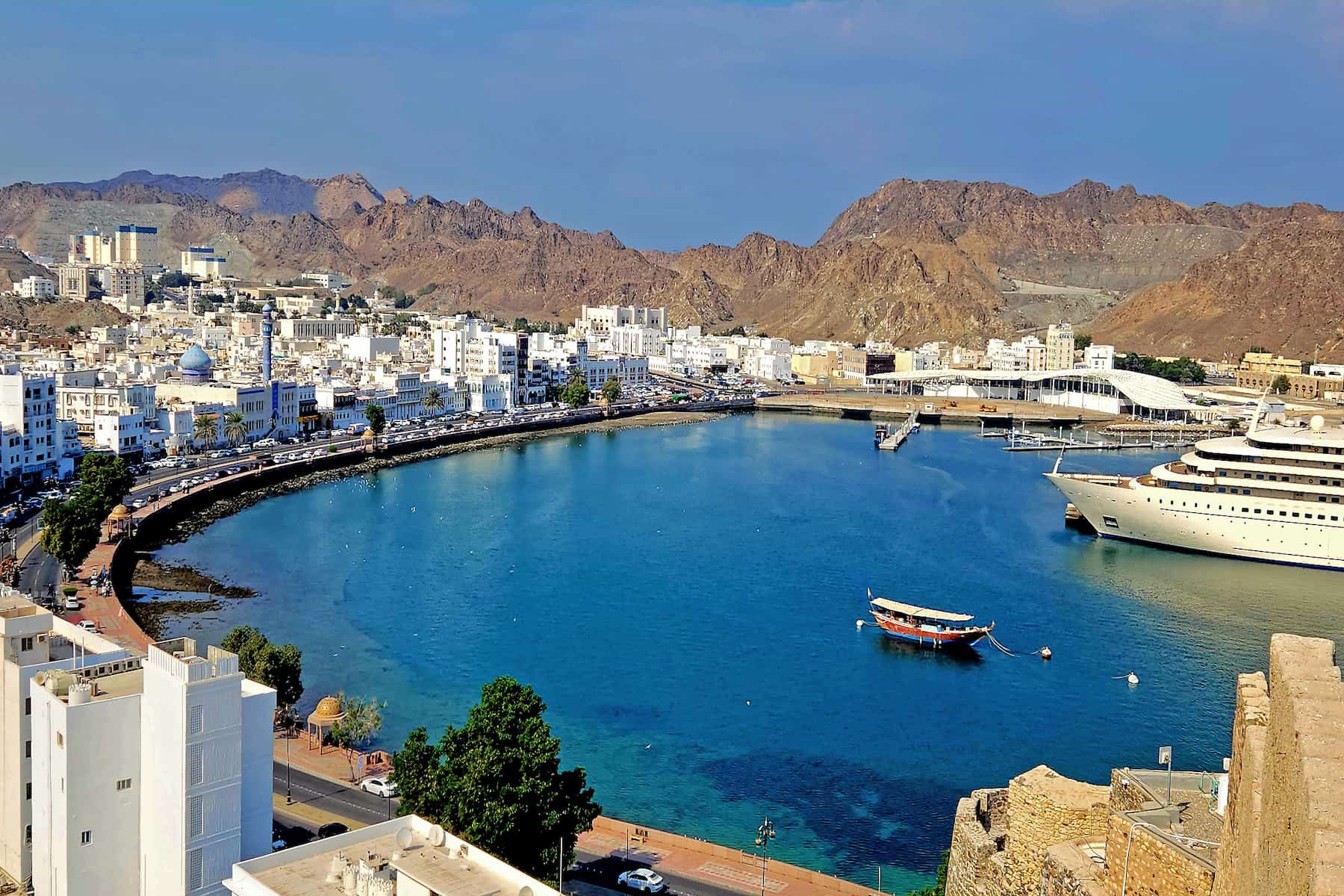 View of the legendary trading port of Mutrah. Photo by Edward Placidi