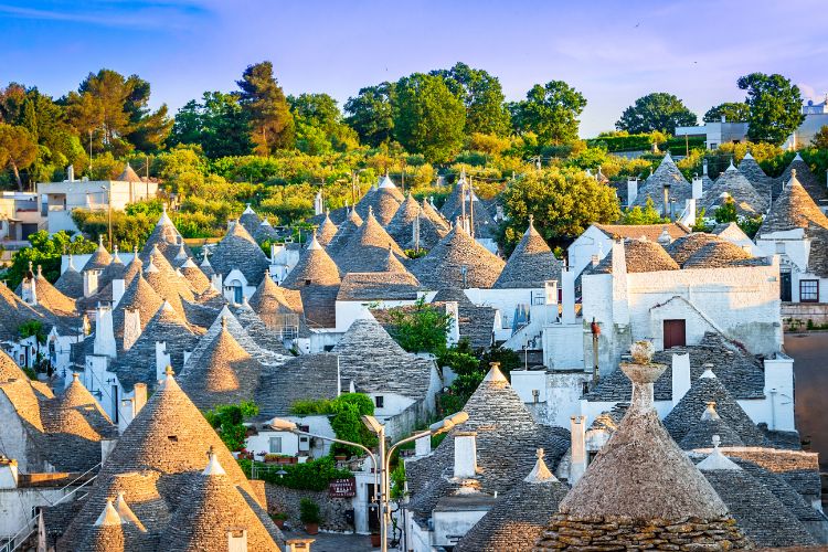 Looking out over the trulli rooftops