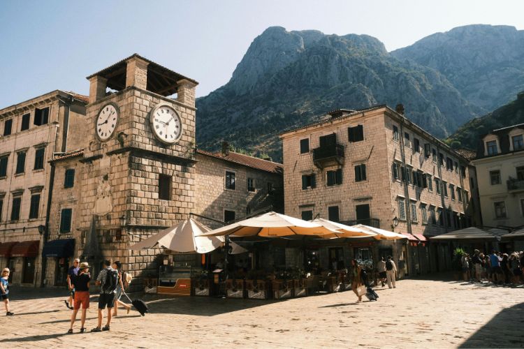 Kotor's Old Town squares