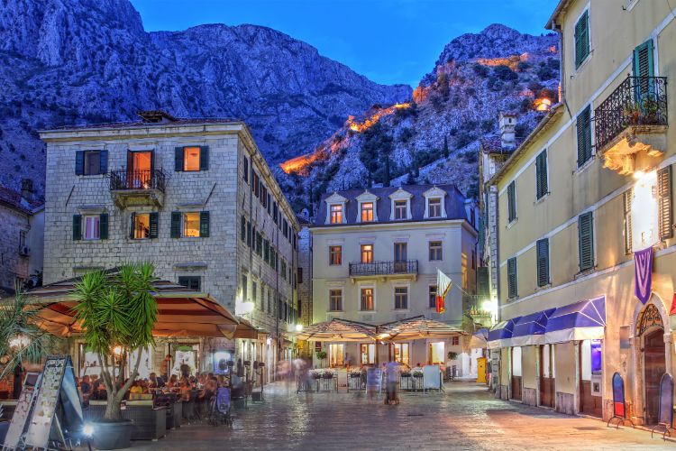 Dusk in Old Town Kotor