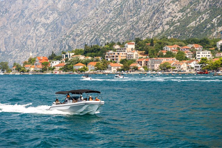 boat on Kotor Bay