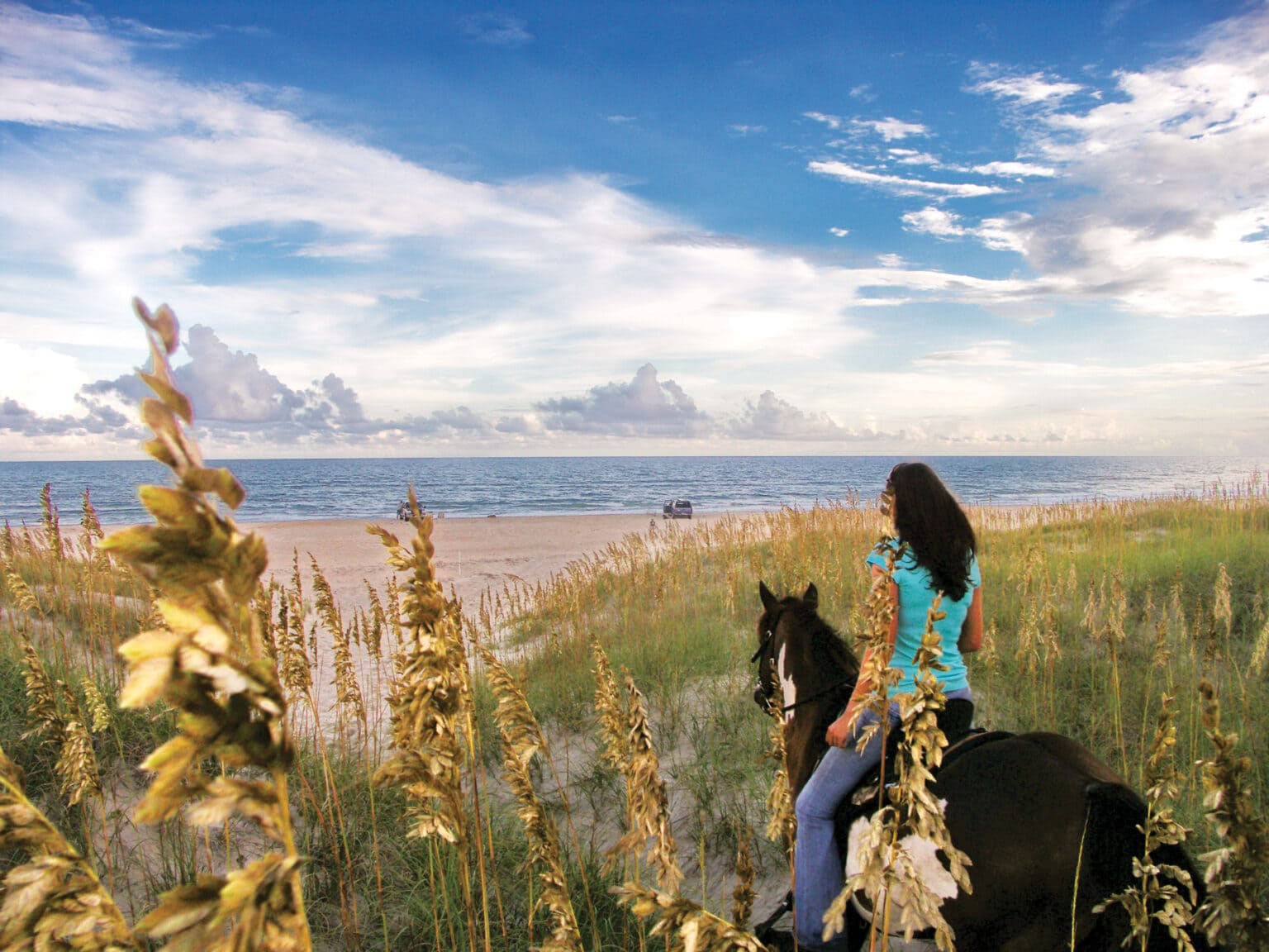 Cape Hatteras Horseback riding. Photo courtesy of Outer Banks Visitors Bureau