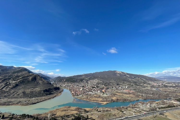 Views of Mt. Kvari and Aragvi rivers from Jvari Monastery