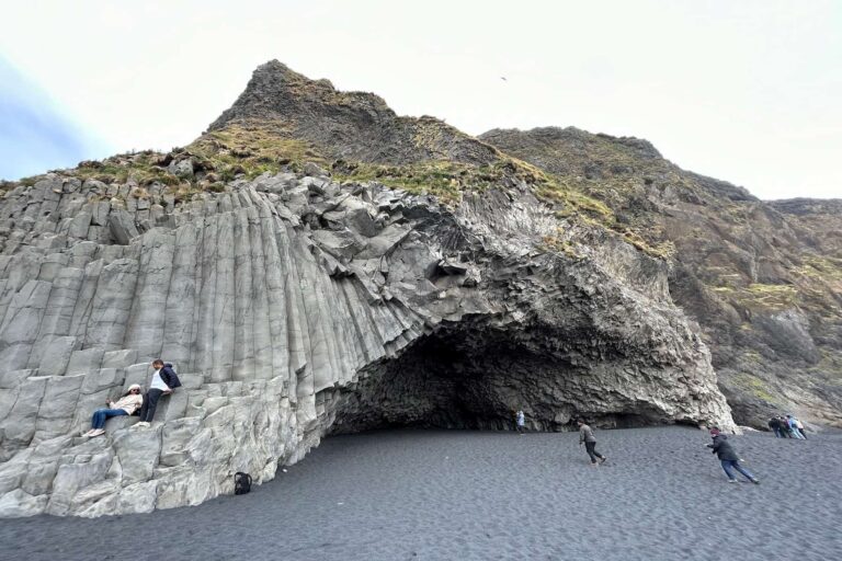 One of the sea caves on Reyinsfjara beach. Photo by Laura Olcelli