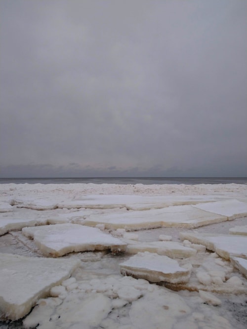 Jurmala's frozen beach