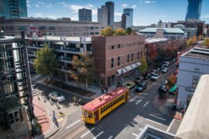 Ride the METRO Streetcar through Little Rock. Photo courtesy of the Little Rock Convention & Visitors Bureau