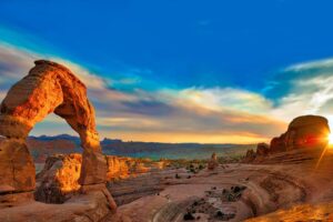 Explore the unique landscape of Arches National Park, Utah. Image by sgtphoto from Getty Images Pro via Canva