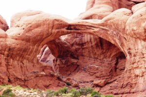 At the park's Double Arch. Photo by John M. Smith