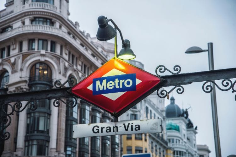 Metro in Madrid Spain