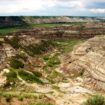 At Horsethief Canyon, near Drumheller, Alberta. Photo by John M. Smith