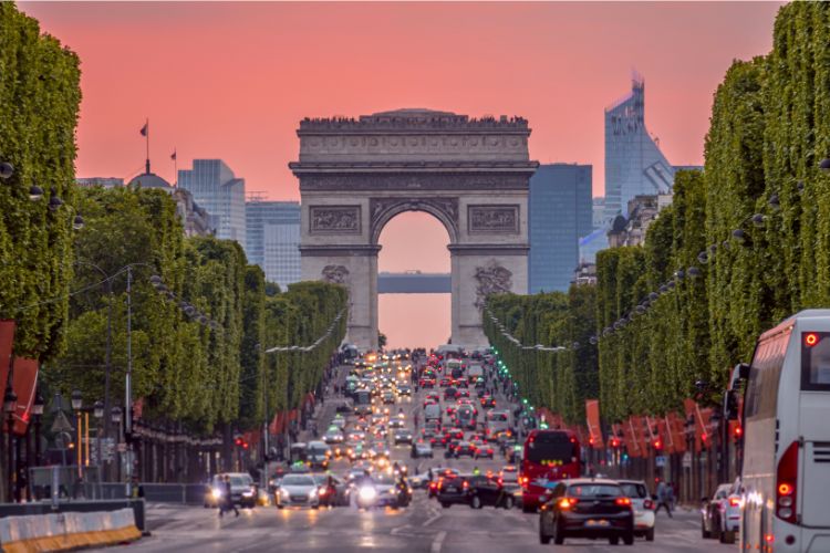 Champs-Élysées and the Arc de Triomphe