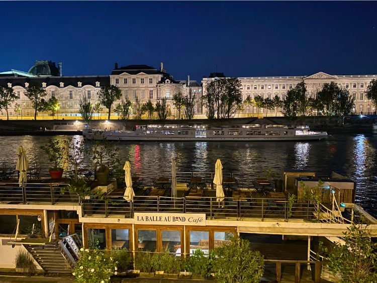 River cruise on the Seine at night