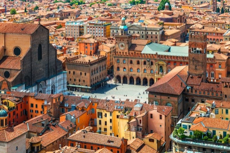 Red roofs of Bologna