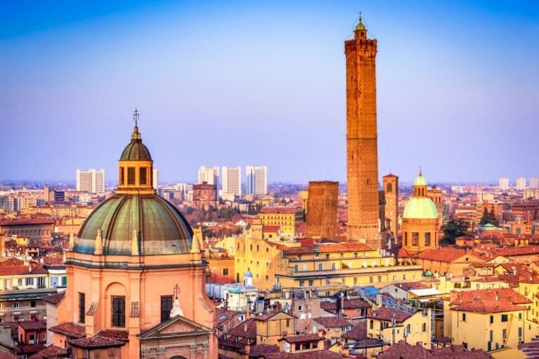 Bologna is a city of porticoes, towers and delicious Italian cuisine. Image by emicristea from Getty Images via Canva