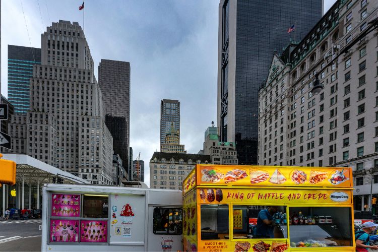 Street food carts in NYC